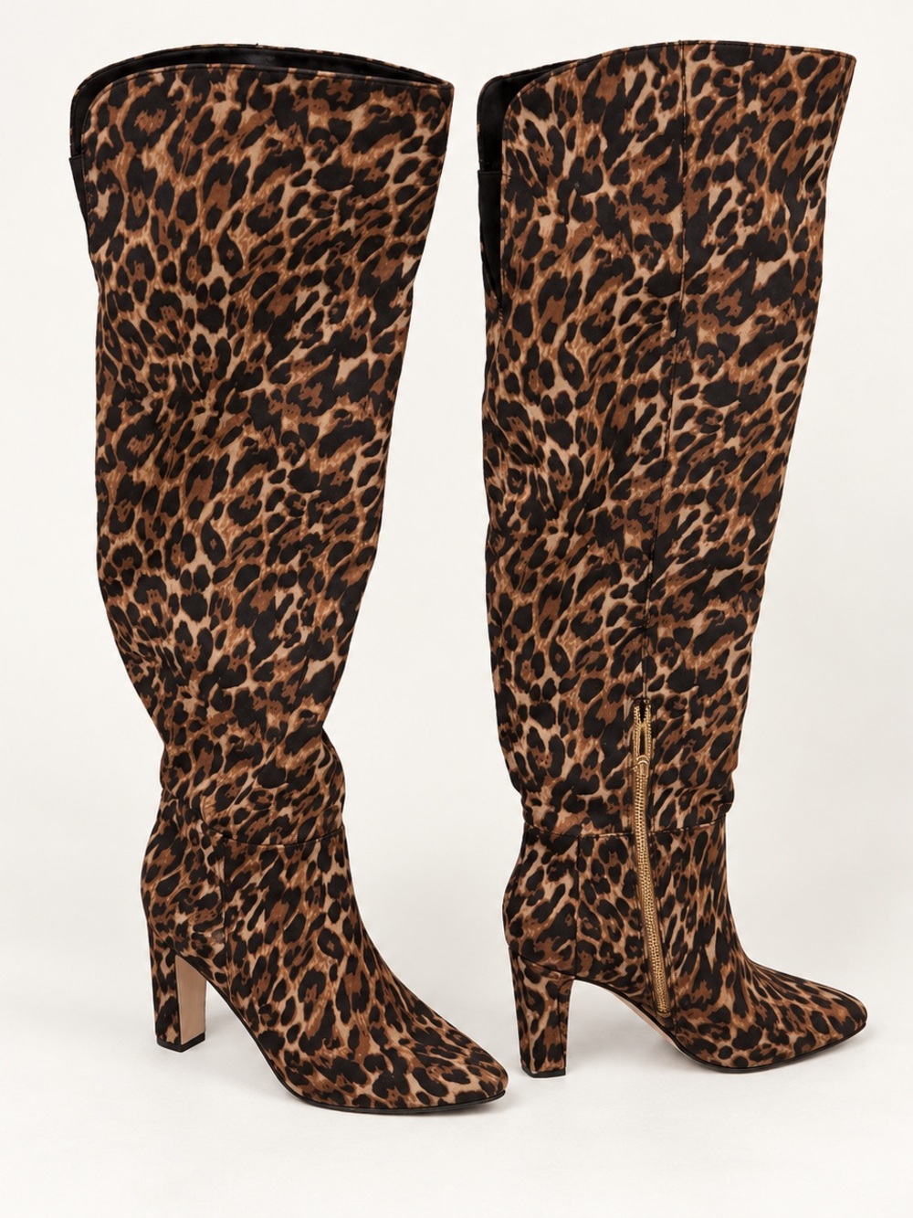 Jessica Simpson Leopard Print Over-the-Knee Boots